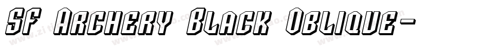 SF Archery Black Oblique字体转换